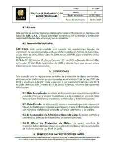 POLÍTICA TRATAMIENTO DE DATOS 4