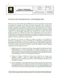 POLÍTICA de SEGURIDAD 3